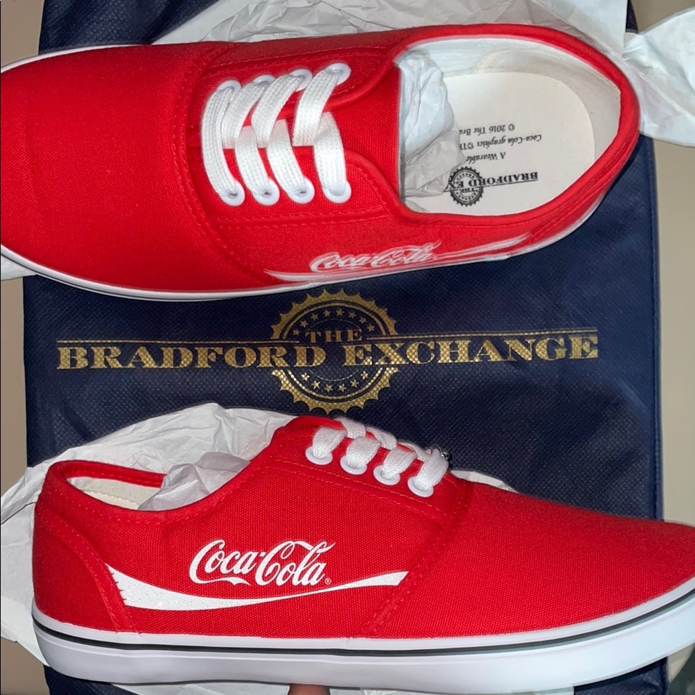 Bradford Exchange Coca-Cola Red Canvas Sneakers